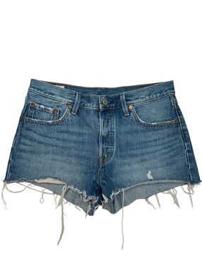 Levi’s 501 Cutoff Denim Shorts W28 Distressed Button Fly